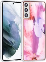 UNIQ Accessory Samsung Galaxy S21 Plus Print Roze Back Cover TPU Telefoonhoesje - Bescherm je Telefoon Perfect!
