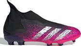 adidas Predator Freak .3 Laceless Junior Sportschoenen - Maat 35 - Unisex - Zwart/Roze/Wit/Paars