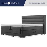 Luna Bedden - Boxspring Nova - 180x200 Elektrisch Antraciet 3 Balken