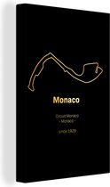 Canvas Schilderij Formule 1 - Monaco - Circuit - 20x30 cm - Wanddecoratie