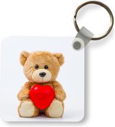 Sleutelhanger - Uitdeelcadeautjes - Een knuffelbeertje voor valentijn - Plastic