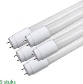 Voordeelpak | 5 stuks | LED TL Buis 18W 120cm | Vervangt 36W | Basic serie - 2800K - Warm wit (828)