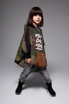 Monokido Bold Camo Poncho - Unisex - Legerprint - Jongens en Meisjes - Kids