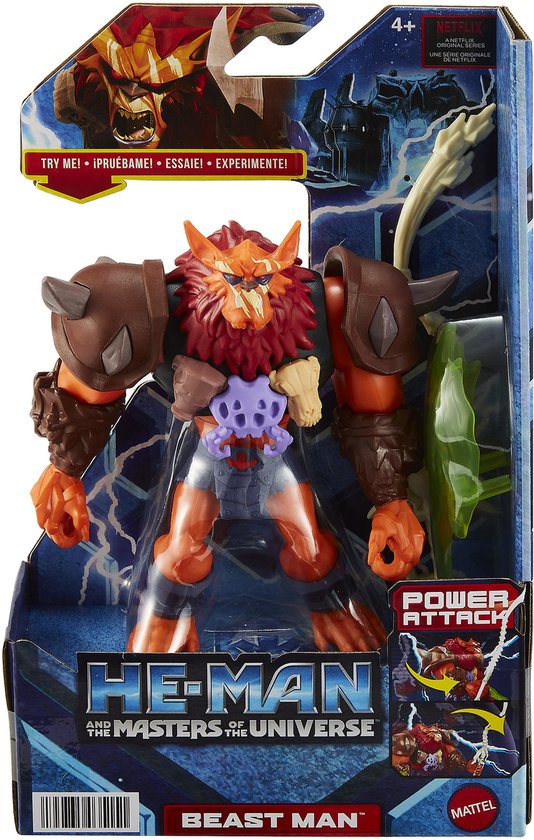 He-Man and the Masters of the Universe Motu Geanimeerd Deluxe Beast Man - Speelfiguur