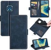 Nokia XR20 Hoesje - MobyDefend Luxe Wallet Book Case (Sluiting Zijkant) - Blauw - GSM Hoesje - Telefoonhoesje Geschikt Voor: Nokia XR20