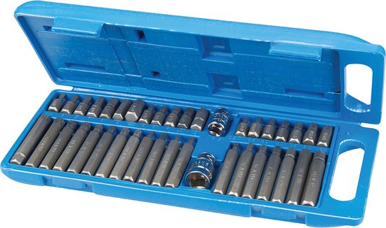 Silverline 40-delige zeskant, T20-T55 en 12-kant bit set