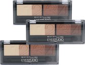 Maybelline Eyestudio Quads Oogschaduw - 05 Glamour Browns (set van 3)