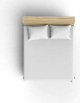 Jersey hoeslaken - voor topper  matras - 180x200 cm - gemaakt van katoen en elastaan - wit