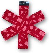 pannenbeschermers 2 stuks rood de echte met opdruk pannen