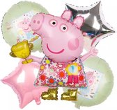 Peppa Pig Folie Ballonnen 5 stuks Cartoon Peppa Figuur Globos Baby Shower Meisje Jongen Gift Verjaardagsfeestje