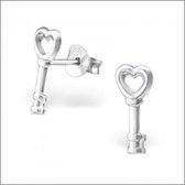 Aramat jewels ® - 925 sterling zilveren oorbellen sleutel