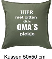 Sierkussen - Bedrukte Kussen Incl Binnenkussen Oma - Woonkussen - Spreuken - Verjaardag - Moederdag - Qoute - Decoratie - Geschenk - Cadeau - Gepersonaliseerd Afmeting 50x50 Cm