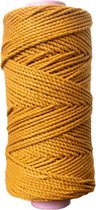 Katoen macramé touw - Macramé koord - Oker - 3mm dik - 140 meter - 600 gram