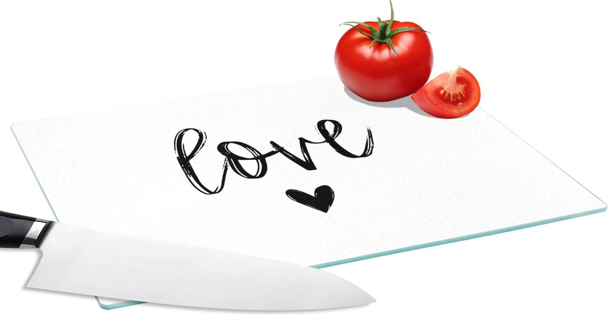 Glazen Snijplank - 28x20 - Quotes - Love - Spreuken - Snijplanken Glas