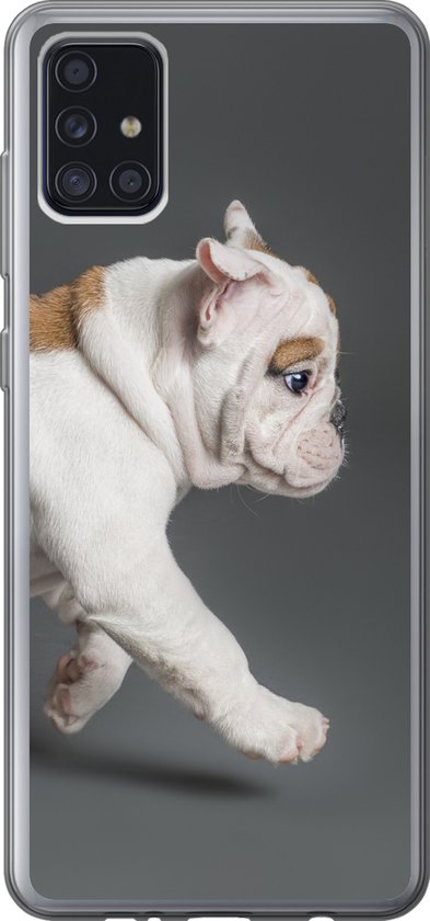 Coque Samsung Galaxy A52 5G - Chiot bouledogue en action - Siliconen | bol