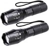 foto van Militaire zaklamp - LED zaklamp - IP55 Waterdicht - Inzoombaar 2 stuks - Exclusief Batterijen