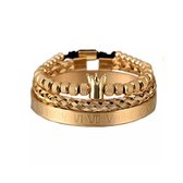 Soraro Roman Kroon Armbanden | Gouden Armbanden | Armband Mannen | Armband Heren | Cadeau voor Man | Mannen Cadeautjes | Moederdag | Moederdag Cadeau