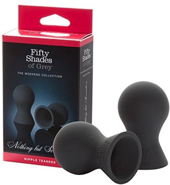 Fifty Shades Nipple Suckers - Siliconen Tepelzuigers - Zwart