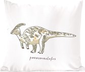 Sierkussens - Kussentjes Woonkamer - 60x60 cm - Kinderkamer- Parasausolophus - Dinosaurus - Jongen - Meisjes - Kindje