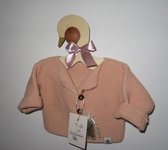 Baby vestje - meisje vest - winter - roze - maat 56/62 ( handgemaakt Sweet Baby Bedstraw )