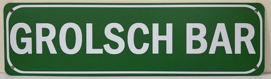 Grolsch de klok bord metaal 30x20cm - Diversen - retrofabriek