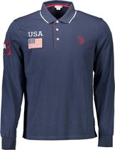 U.S. POLO Polo Shirt Long Sleeves Men - L / BLU