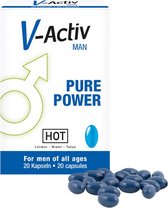 HOT V-Activ Pure Power Voor Mannen - 20 stuks - Drogist - Voor Hem - Drogisterij - Erectiemiddelen