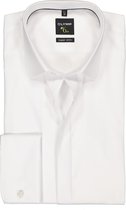 OLYMP No. Six super slim fit overhemd - dubbele manchet - wit - Strijkvriendelijk - Boordmaat: 37