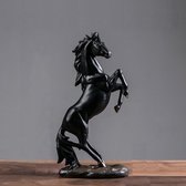 BaykaDecor - Luxe Grote Beeld Paard - Woondecoratie Vrijheid - Slaapkamer Decoratie - Vensterbank Decor - Cadeau - Zwart - 36 cm