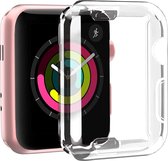Screenprotector + Hoesje geschikt voor Apple Watch Series 7 41 mm - Transparant Volledige 360 Graden Bescherming