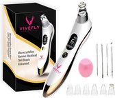 Vivefly Healthcare Blackhead Remover Aurelia - Poriënreiniger - Mini gezichtsborstel - Mee-eter Verwijderaar - Incl. 4 comedonenlepsels