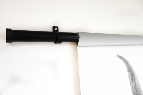 Tapisserie - Tapisserie - Highlander écossais - Taureau - Zwart - Wit - 120x80 cm - Tapisserie