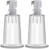 Temptasia - Set Tepel of Clitoris Zuigers - Binnendiameter 2.54 cm - BDSM - Vacu√ºm Pompen