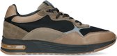 Sacha - Heren - Bruine suède sneakers met zwarte details - Maat 44