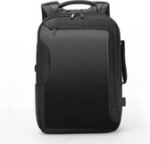 Zakelijke Multifunctionele Rugzak/Schouder tas - 16 Inch Laptop Vak - USB Poort - voor Werk,School,Reizen - Waterdichte Tas voor Heren/Dames - Backpack - Zwart Extra vakken