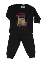 Fun2Wear - Pyjama Trucking - Vrachtwagen - Zwart - Black - Maat 128 - Jongens