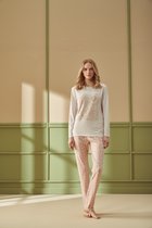 Pijadore - Pyjama Set Voor Dames, Lange Mouwen, Roze - XL