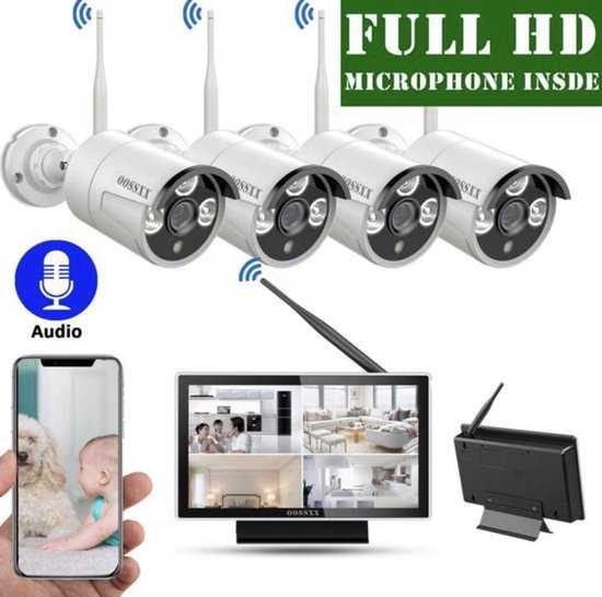 CCTV - Beveiligingscamera set met 4 Cameras Outdoor Buiten - Home Security  Camera... | bol.com
