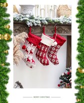 Gebreide Kerstsokken/3 Stuk/Kerst Decoratie/Kerstsok Hanger/40*22
