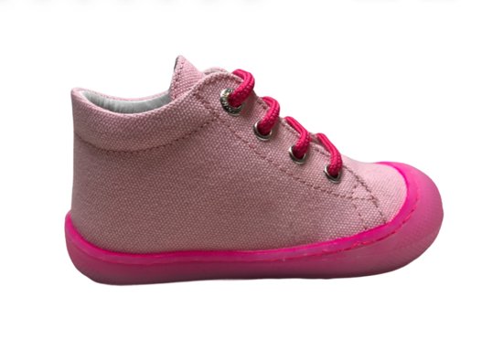 Naturino veters bumper effen canvas schoenen Cocoon fluo roze mt 18 |  bol.com