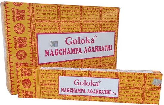 Nag Champa Goloka wierook 12 pakjes van 16 gram