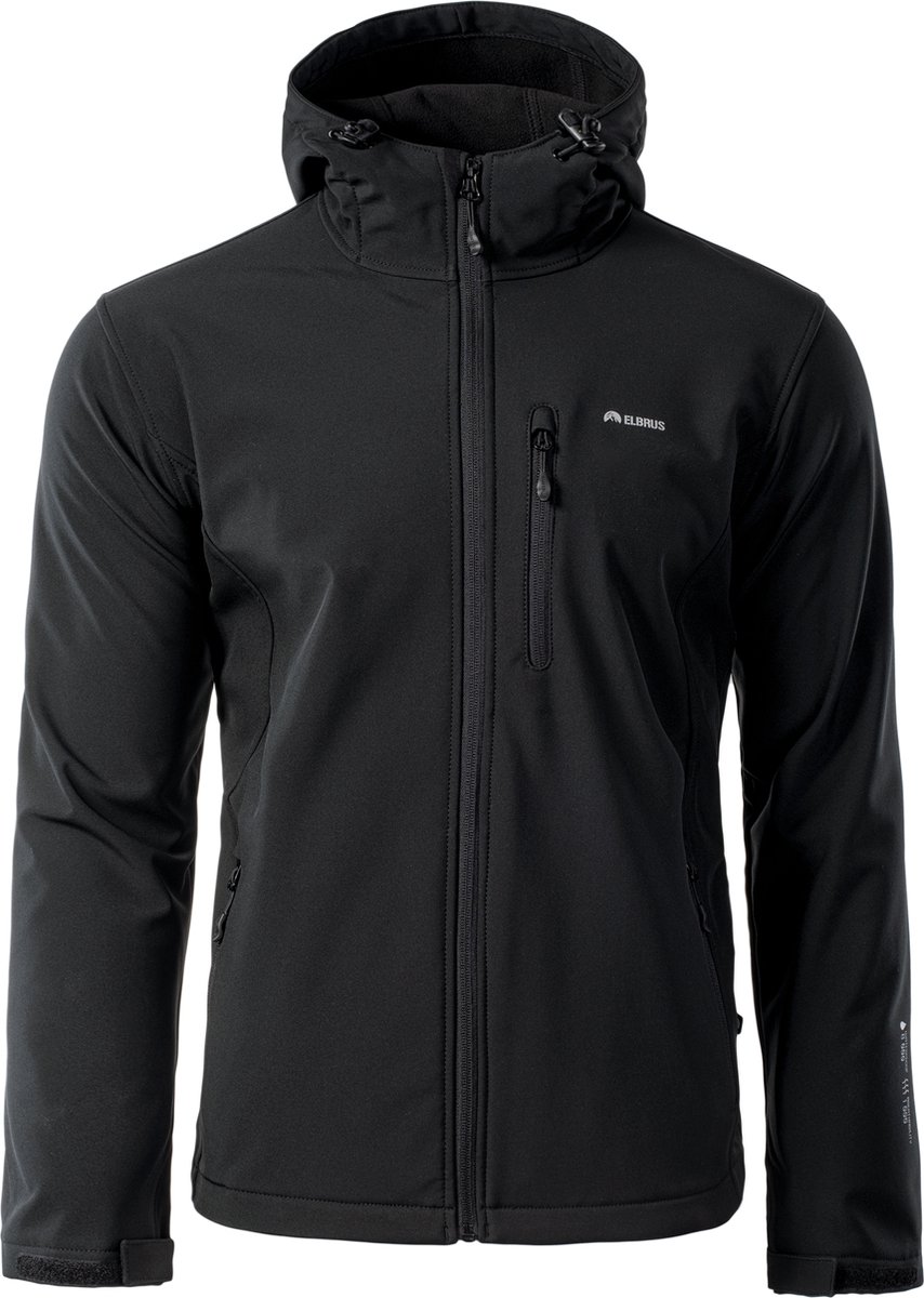 Elbrus Iver Softshell Jas Outdoorjas – Mannen Zwart