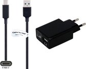 3A lader + 2,0m USB C kabel. TUV getest & USB 3.0 / 56 kOhm Oplader adapter met robuust snoer geschikt voor o.a. LG V20, V30, V30S ThinQ, V35 ThinQ, V40 ThinQ, V50 ThinQ 5G, W30 Pro, Tablet G Pad 5 10.1