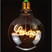 Retro LED Gloeilamp – Warm Wit Licht – Fitting E27 – Love