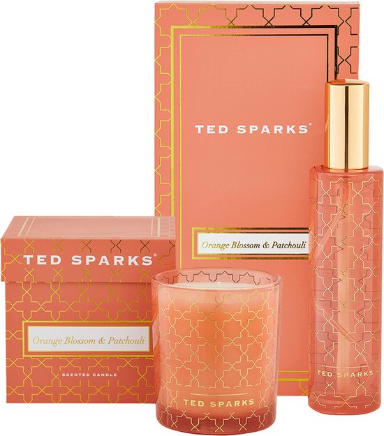 Ted Sparks - Geurkaars Demi & Roomspray - Orange Blossom & Patchouli