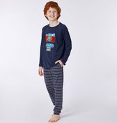 Woody pyjama jongens - koe - donkerblauw - 212-2-QRL-Z/885 - maat 152