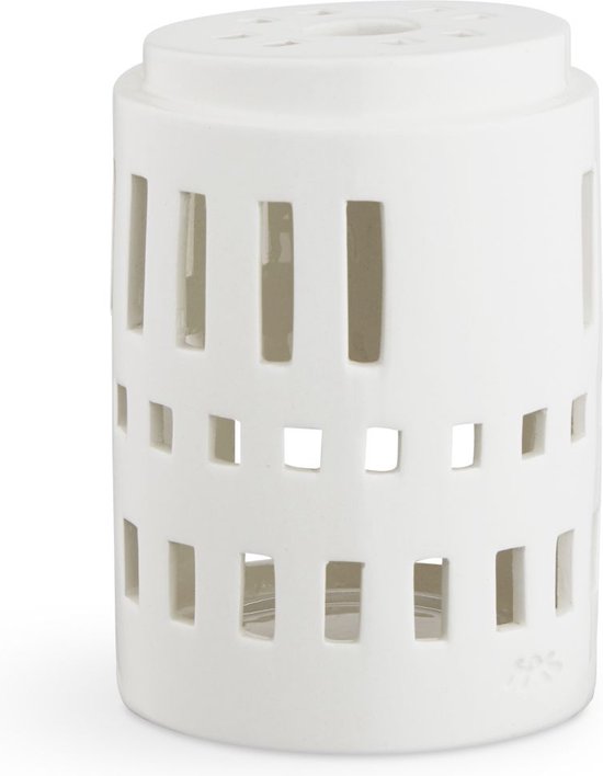 Kähler Design Urbania Waxinelichthouder - Light House - Hoogte 11,5 cm - Wit