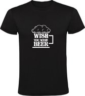 Wish You Were Beer | Heren T-shirt | Zwart | Wensen | Dromen | Fantasie | Bier | Drank | Kroeg | Feest | Festival