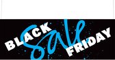 Black Friday Plafondhanger - Dubbelzijdig -  25 x 70 cm - Zwart met Blauw en Wit - Herbruikbaar