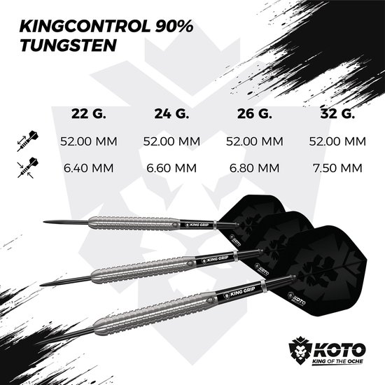 KOTO Sting Blue Electro 90% - Dartpijlen - Darts KOTO Sting Blue Electro 90% - Dartpijlen - Darts